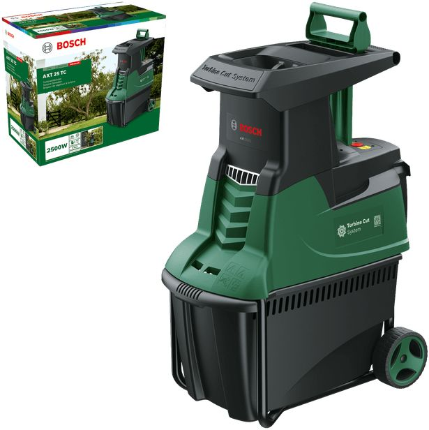 Подрібнювач садовий Bosch AXT 25 TC 2500Вт 40 об/хв 45мм 53 л. 30.5кг ріжуча система Turbine-Cut низькошумний