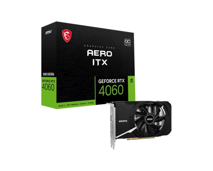 Відеокарта MSI GeForce RTX 4060 8GB GDDR6 AERO ITX OC