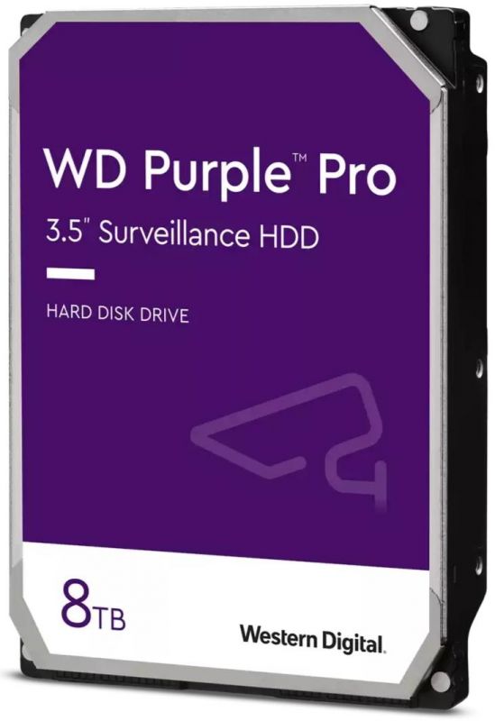 Жорсткий диск WD  8TB 3.5" 7200 256MB SATA Purple Pro Surveillance