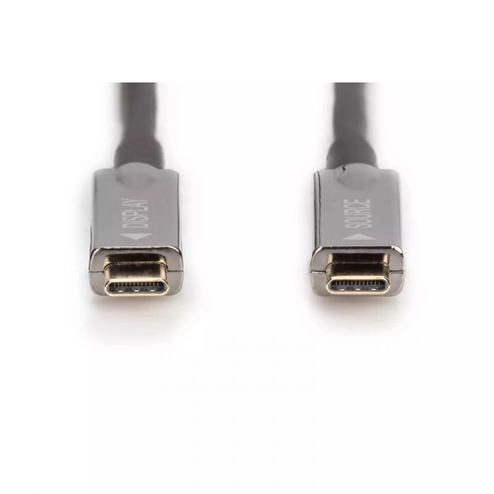 Кабель DIGITUS USB-C UHD 4K, AOC hybrid-fiber, type C M/M, 15м, чорний