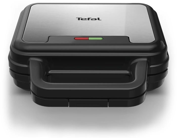 Мультимейкер Tefal UltraCompact 3in1 700Вт, тефлон, 3 пластини, корпус-метал, чорно-сірий