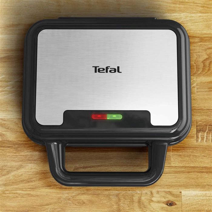 Мультимейкер Tefal UltraCompact 3in1 700Вт, тефлон, 3 пластини, корпус-метал, чорно-сірий