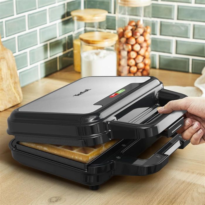 Мультимейкер Tefal UltraCompact 3in1 700Вт, тефлон, 3 пластини, корпус-метал, чорно-сірий