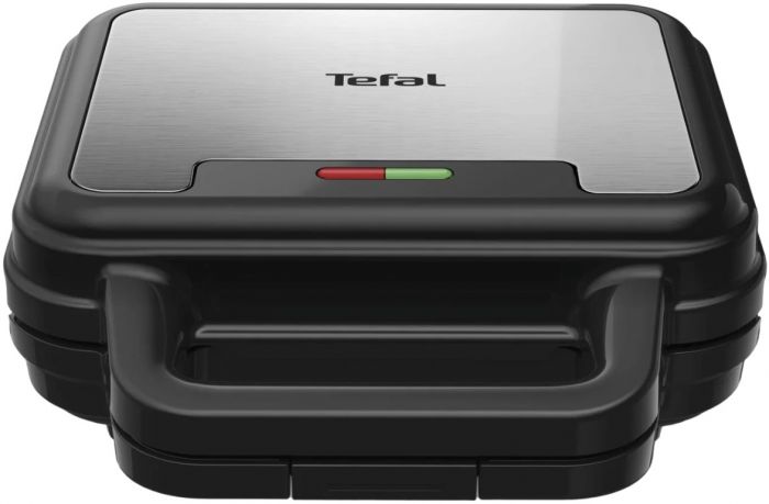 Мультимейкер Tefal UltraCompact 3in1 700Вт, тефлон, 3 пластини, корпус-метал, чорно-сірий