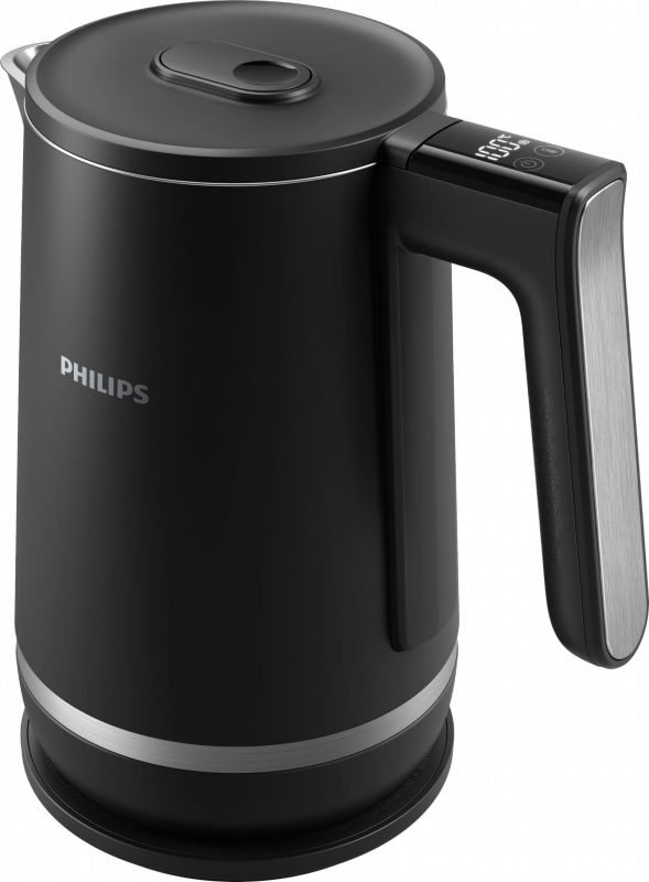 Електрочайник Philips Series 7000, Strix, з подвійними стінками, 6 темп.реж, чорний