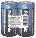 Батарейка Panasonic GENERAL PURPOSE вугільно-цинкова C(R14) плівка, 2 шт.