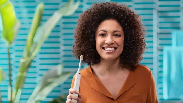 Щітка зубна електр. Philips, Sonicare DiamondClean 9000 Series, набір , 62т. колив/хв, насадок-1, 2 шт в наборі, 1зарядн.стакан+зарядка, чорний, білий