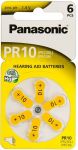 Батарейка Panasonic повітряно-цинкова PR230(10A, AC230E/EZ, ZA10, PR10, DA10) блістер, 6 шт.