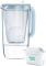 Фільтр-глечик Brita Glass Jug One скляний 2.5л (1.7л очищеної води) з фільтр-картриджем, синій