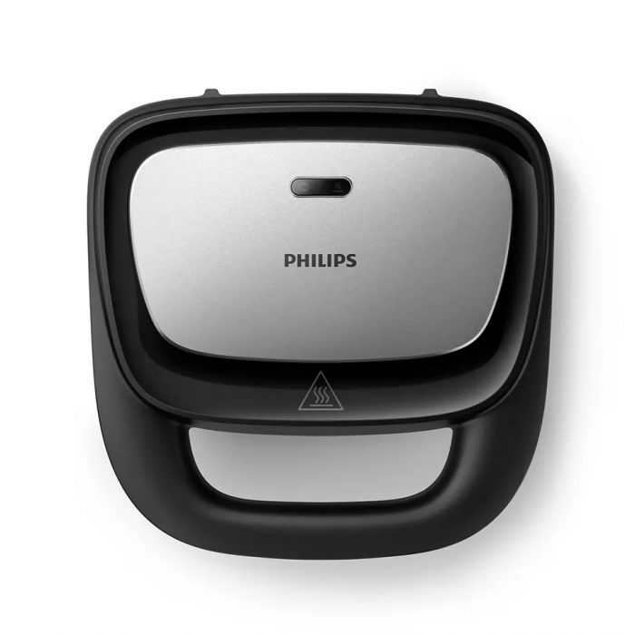 Мультимейкер Philips Series 5000 750Вт, антипригарне покриття, 3 пластини, корпус-пластик, чорно-сріблястий