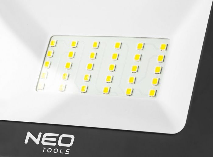 Прожектор Neo Tools, 220В, 5400лм, 2х30Вт, кабель 3м з вилкою, на штативі 1.8м, алюміній, IP65