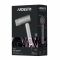 Фен ARDESTO Pink Touch, 1600Вт, 2 швидкості, 3темп.режими, іонізація, дифузор, магнітні насадки, сірий+рожевий