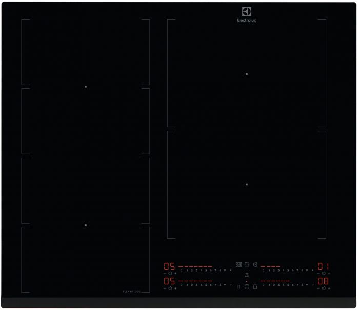 Варильна поверхня Electrolux індукційна, 60см, розширена зона, Hob2Hood, чорний