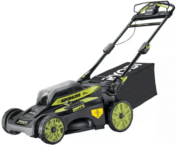 Газонокосарка акумуляторна Ryobi Max Power RY36LMX51A-160 36В акб 1х6А·год 51см 70л 20-70мм самохідна 24.7кг