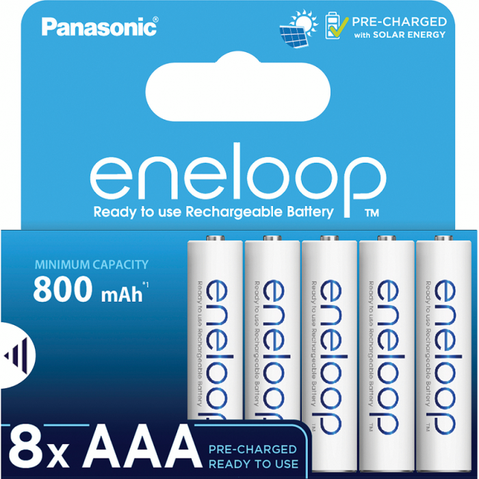 Акумулятор Panasonic Eneloop NI-MH  AAA 800 мАг, 8 шт.