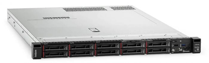 Сервер Lenovo SR630, 4210R, 2.4GHz/10-core/1P, 32GB 2933MHz DDR4, 8 SFF, RAID 9350-8i 2GB, 2xLP G3 x8 and x16, no NIC, 750W Titanium, 1U TS-Rails, XCC Ent, 3Y Warranty