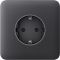 Передня панель для вбудованої розетки Ajax SoloCover for Outlet Basic, graphite
