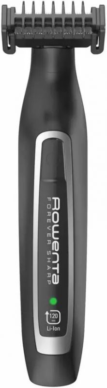 Тример Rowenta Forever Sharp, для бороди і вусів, мережа+акум., роторний мотор, насадок-3, сталь, чорний