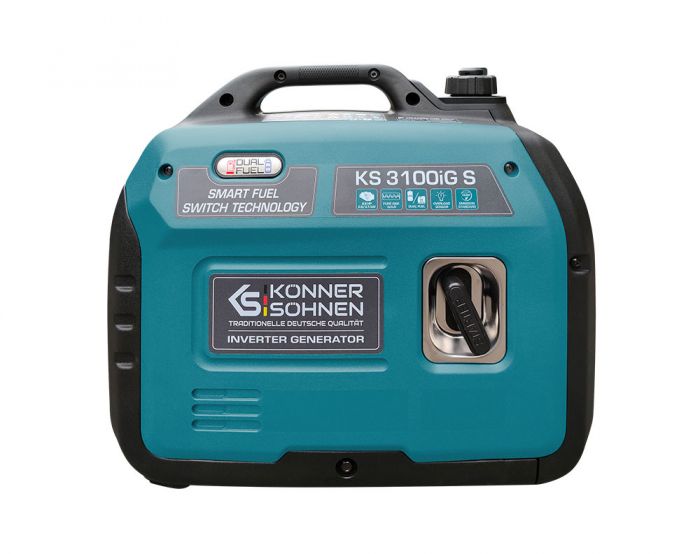 Генератор газобензиновий інверторний Konner&Sohnen KS 3100iG S, LPG 230В, 3.1кВт, ручний стартер, 22кг
