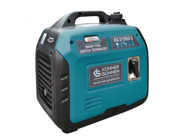 Генератор газобензиновий інверторний Konner&Sohnen KS 3100iG S, LPG 230В, 3.1кВт, ручний стартер, 22кг