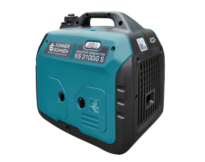 Генератор газобензиновий інверторний Konner&Sohnen KS 3100iG S, LPG 230В, 3.1кВт, ручний стартер, 22кг