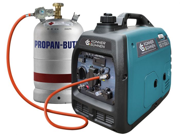 Генератор газобензиновий інверторний Konner&Sohnen KS 3100iG S, LPG 230В, 3.1кВт, ручний стартер, 22кг