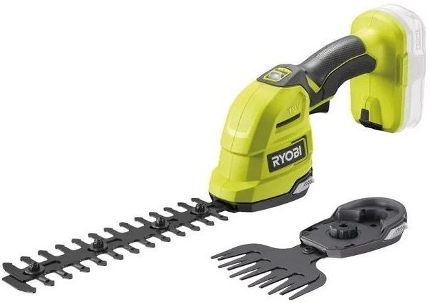 Ножиці для трави акумуляторні Ryobi ONE+ RY18GSA-0 18В + насадка кущоріз 20см крок різу 10мм 1кг без АКБ та ЗП