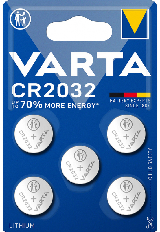 Батарейка Varta літієва CR2032  блістер, 5 шт