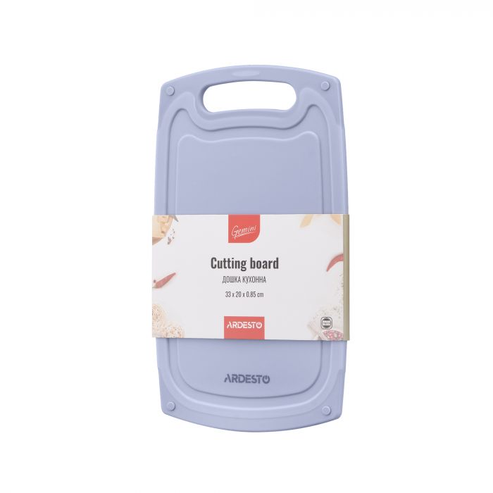 Дошка кухонна ARDESTO Gemini, 33х20х0.85см, пластик, сірий