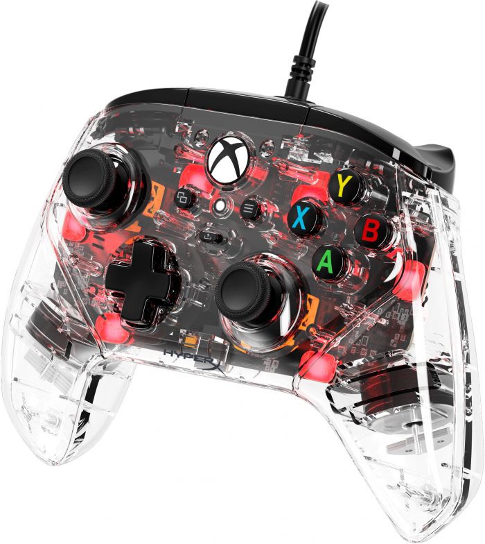 Геймпад HyperX Clutch Gladiate RGB, Xbox, PC, USB-A, прозорий