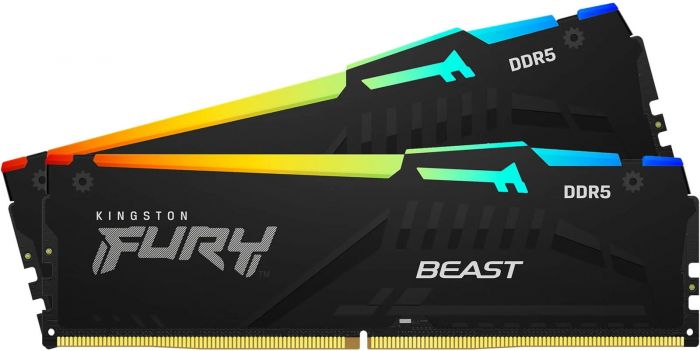 Пам'ять ПК Kingston DDR5 16GB KIT (8GBx2) 6000 FURY Beast RGB