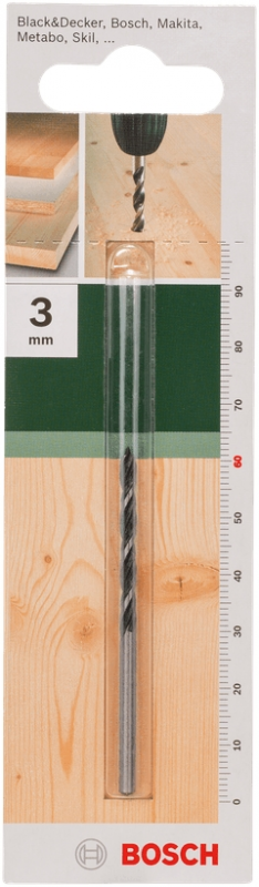 Свердло по дереву спіральне Bosch 3x32мм