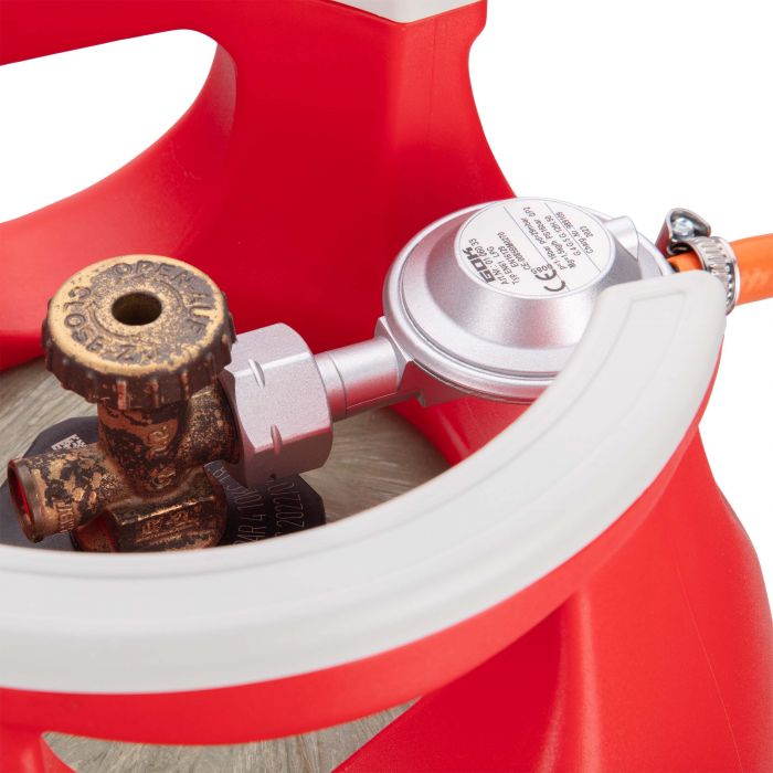 Комплект GOK підключення газового балону з вентилем Shell та KLF (редуктор 1шт, шланг 2м, хомут 2шт)