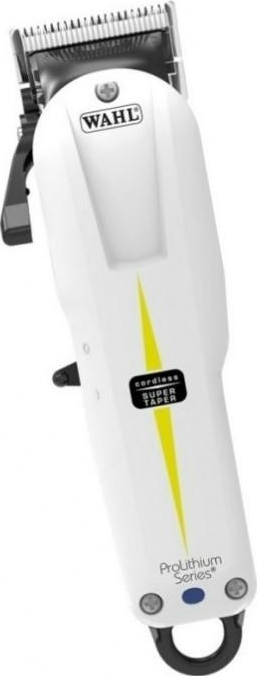 Машинка для стрижки WAHL Super Taper Cordless, акум., роторний мотор, насадок-4, гребінець, олія в компл, сталь, білий