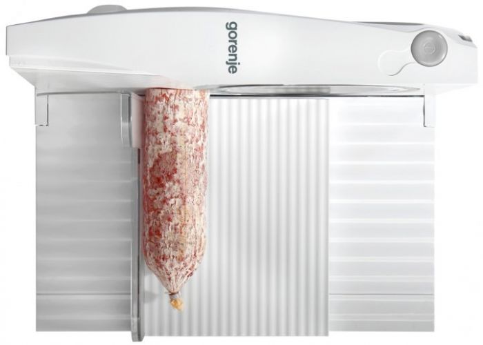 Скиборізка Gorenje, 100Вт, лезо-нержавіюча сталь, діаметр ножа-170мм, корпус-пластик, білий