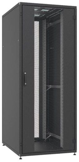 Шафа ZPAS 19", 24U, SZB IT, передні скляні двері, 600x800 мм, максимально 1000кг, чорна