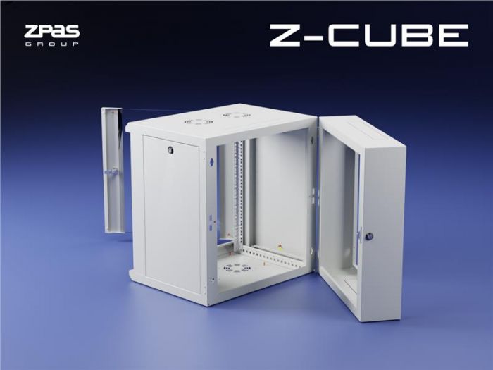 Шафа  ZPAS 19", 15U, Z-CUBE, з змінними бічними стінками, 600х600 мм, максимально 100кг, сіра