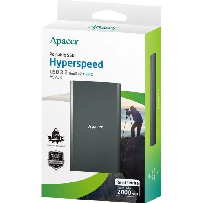 Портативний SSD Apacer  500GB USB 3.2 Gen 2x2 Type-C AS723