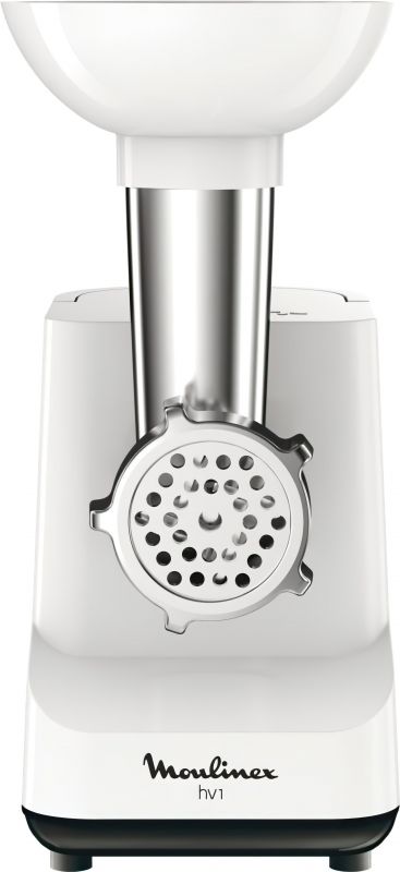 М'ясорубка Moulinex, 1400Вт, 1.7кг/хв, 2 решітки, насадка для ковбас, пластик, білий
