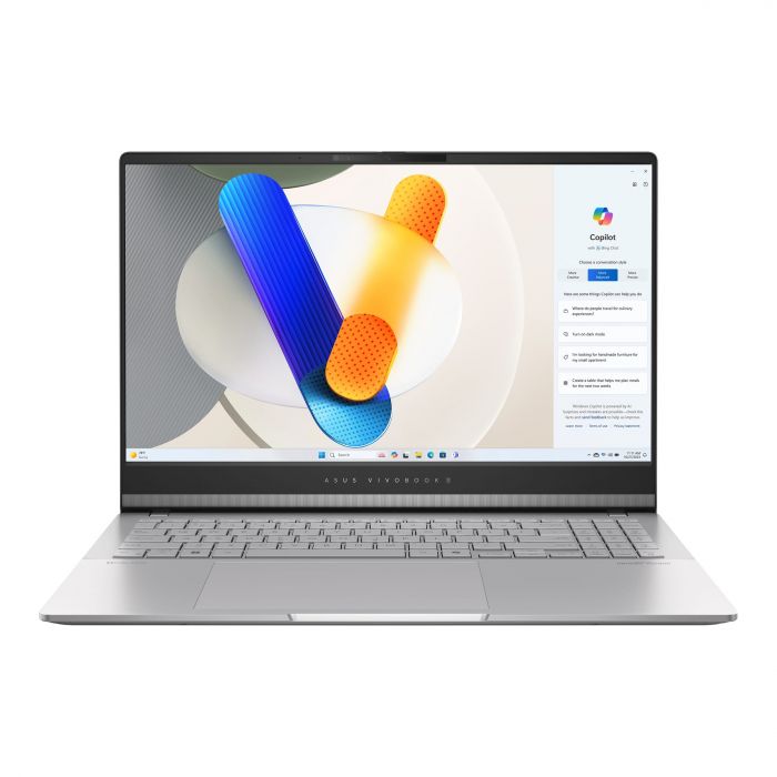 Ноутбук ASUS Vivobook S 15 M5506UA-MA043 15.6" 2.8K OLED, AMD R9-8945HS, 32GB, F1TB, UMA, NoOS, Сріблястий