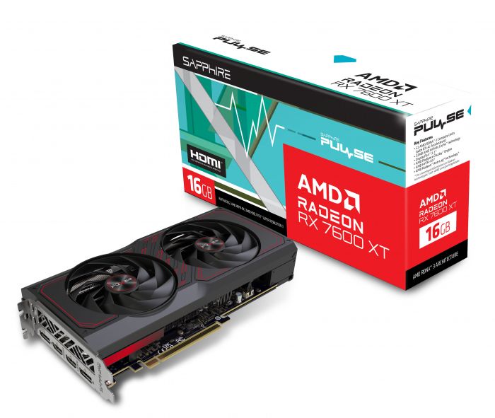 Відеокарта SAPPHIRE Radeon RX 7600 XT 16GB GDDR6 PULSE GAMING OC