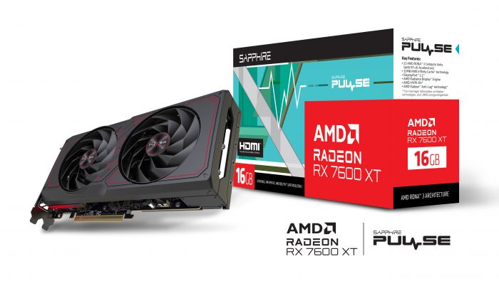 Відеокарта SAPPHIRE Radeon RX 7600 XT 16GB GDDR6 PULSE GAMING OC