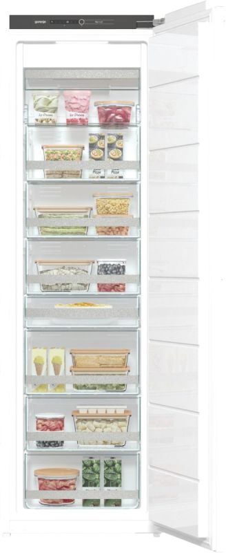 Морозильна камера Gorenje вбудована, 177x56х56, 212л, А++, NF, диспл внутр., білий