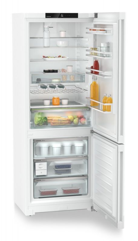 Холодильник Liebherr з нижн. мороз., 201.5x74.7х67.5, холод.відд.-346л, мороз.відд.-128л, 2дв., A++, NF, диспл внутр., білий