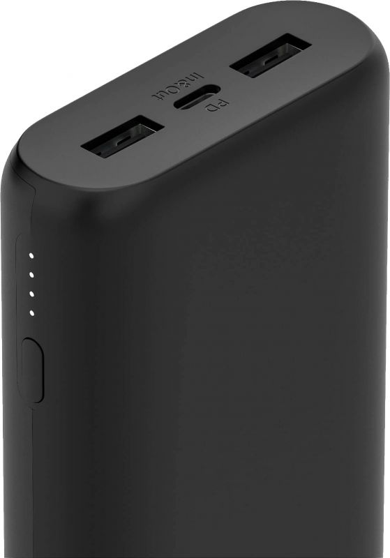 Акумулятор портативний літій-іонний Power Bank Belkin 20000мА·год, 20Вт, 2хUSB-A/USB-C, чорний