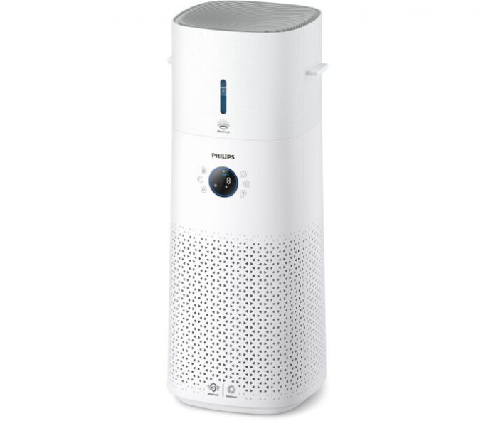 Кліматичний комплекс PHILIPS очист+зволож. Series 3000, 130м2, 505м3/год, диспл., НЕРА,попередн.вугільних. фільтр, Wi-Fi, 6 реж., біл
