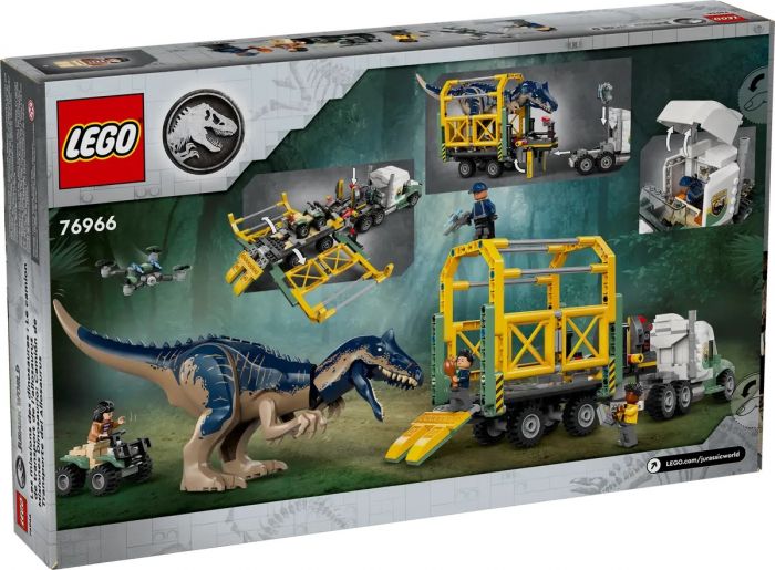 Конструктор LEGO Jurassic World Місії динозаврів: Вантажівка для перевезення алозавра