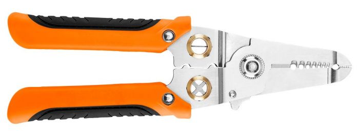 Кліщі обтискні Neo Tools, для обтиску наконечників 0.8-3.2мм кв., 180мм