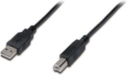 Кабель DIGITUS USB-A > USB-B синхронізації, 1.8м, чорний