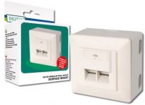 Настінна розетка DIGITUS CАТ 5e STP, 2xRJ45, 8P8C, для зовнішньої проводки